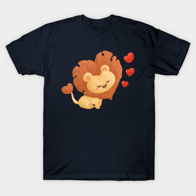 Lion Kisses T-Shirt by Khotekmei